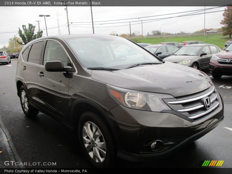 Kona Coffee Metallic / Black 2014 Honda CR-V EX AWD