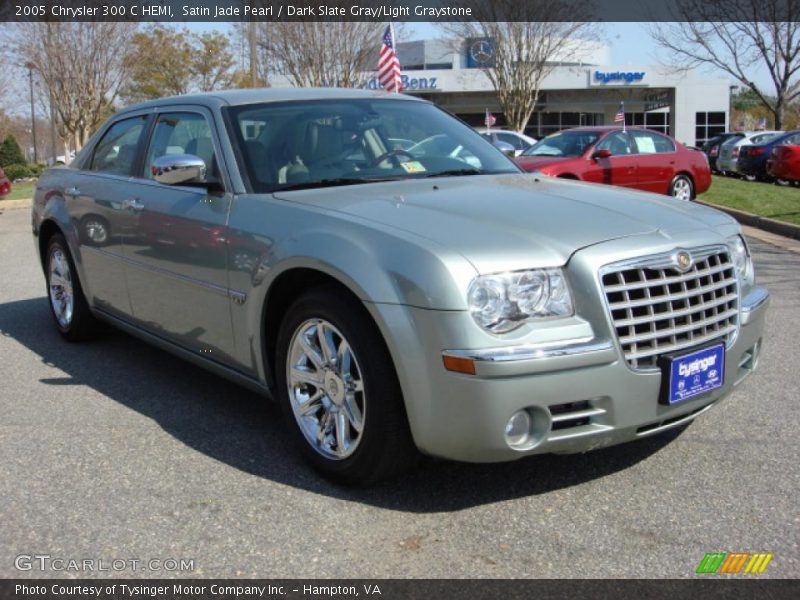Satin Jade Pearl / Dark Slate Gray/Light Graystone 2005 Chrysler 300 C HEMI
