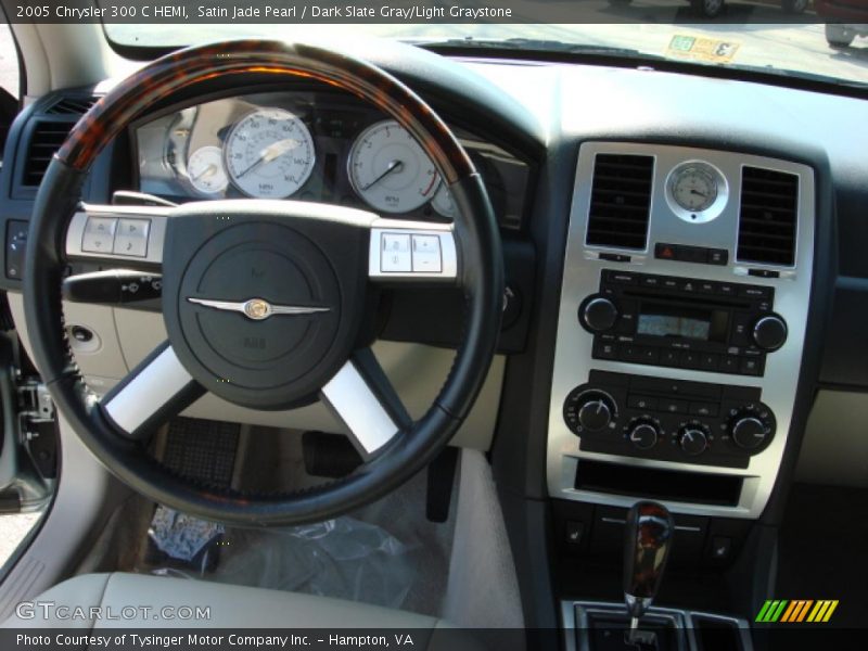 Satin Jade Pearl / Dark Slate Gray/Light Graystone 2005 Chrysler 300 C HEMI