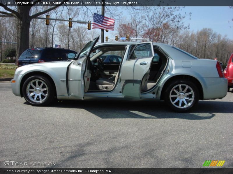 Satin Jade Pearl / Dark Slate Gray/Light Graystone 2005 Chrysler 300 C HEMI