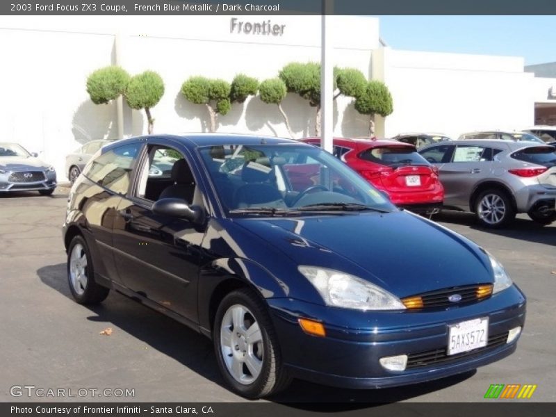 French Blue Metallic / Dark Charcoal 2003 Ford Focus ZX3 Coupe