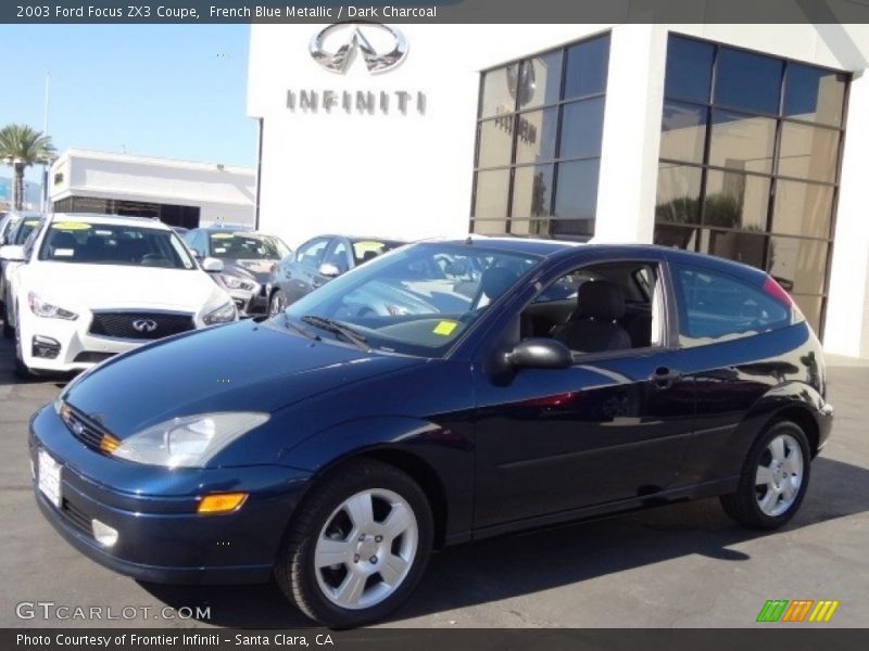 French Blue Metallic / Dark Charcoal 2003 Ford Focus ZX3 Coupe