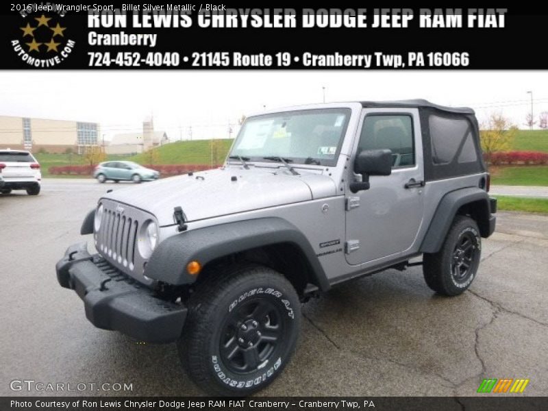 Billet Silver Metallic / Black 2016 Jeep Wrangler Sport