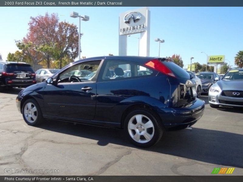 French Blue Metallic / Dark Charcoal 2003 Ford Focus ZX3 Coupe