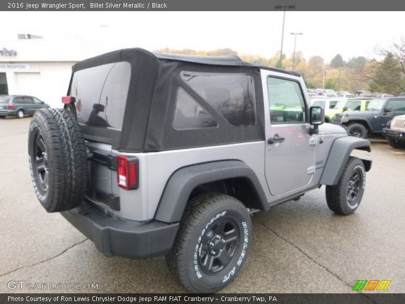 Billet Silver Metallic / Black 2016 Jeep Wrangler Sport
