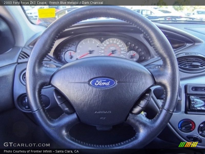 French Blue Metallic / Dark Charcoal 2003 Ford Focus ZX3 Coupe