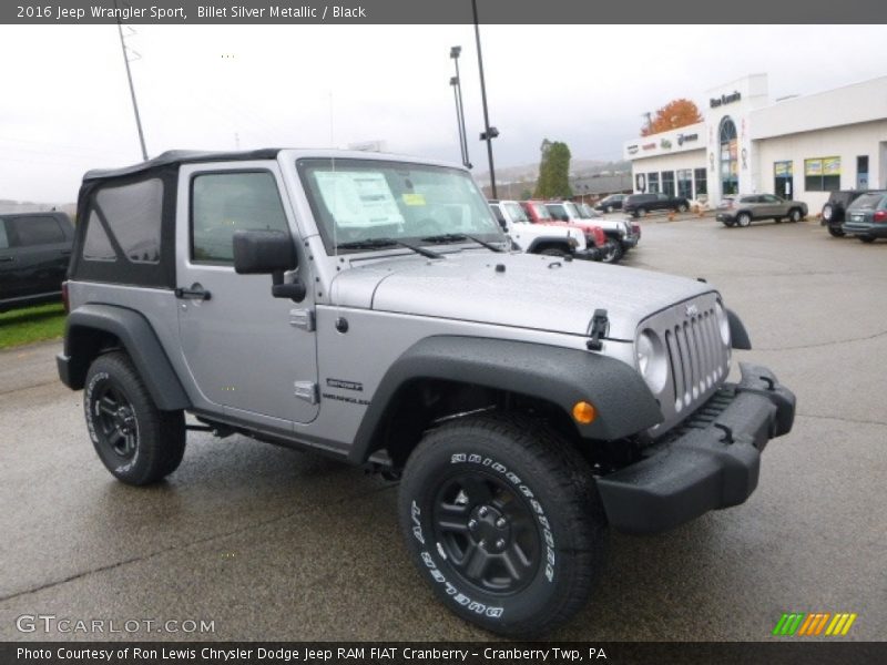 Billet Silver Metallic / Black 2016 Jeep Wrangler Sport