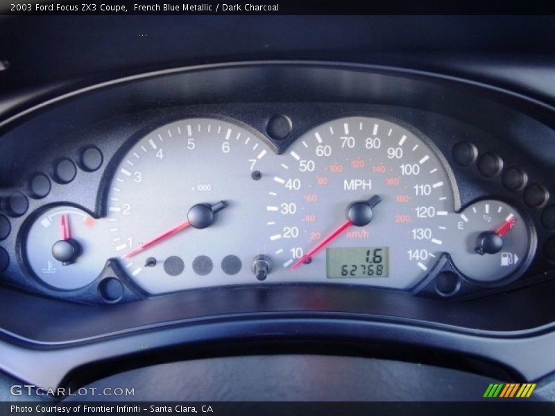 French Blue Metallic / Dark Charcoal 2003 Ford Focus ZX3 Coupe