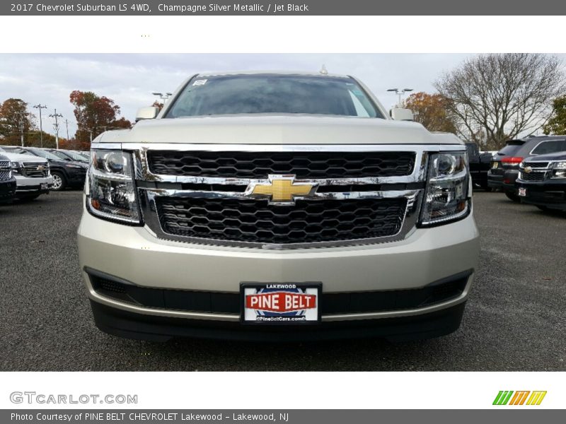 Champagne Silver Metallic / Jet Black 2017 Chevrolet Suburban LS 4WD