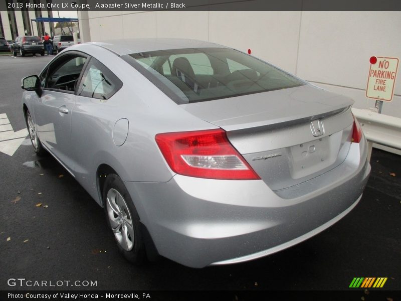 Alabaster Silver Metallic / Black 2013 Honda Civic LX Coupe