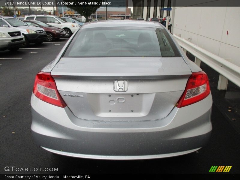Alabaster Silver Metallic / Black 2013 Honda Civic LX Coupe
