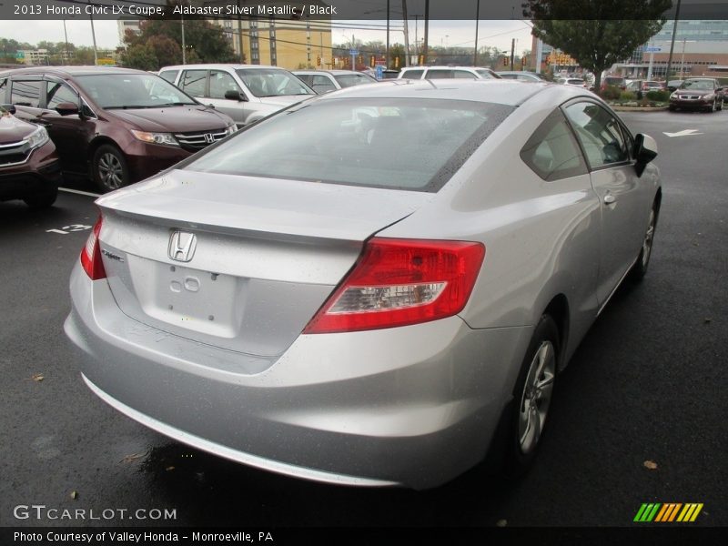 Alabaster Silver Metallic / Black 2013 Honda Civic LX Coupe