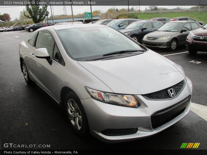 Alabaster Silver Metallic / Black 2013 Honda Civic LX Coupe