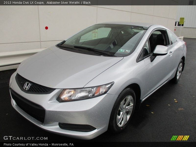Alabaster Silver Metallic / Black 2013 Honda Civic LX Coupe
