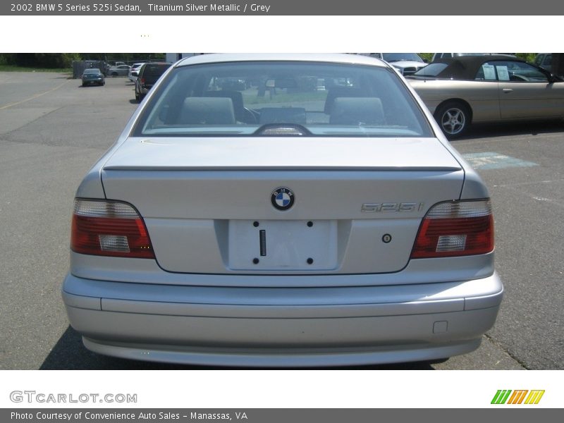 Titanium Silver Metallic / Grey 2002 BMW 5 Series 525i Sedan