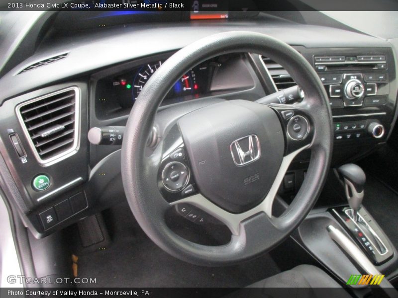 Alabaster Silver Metallic / Black 2013 Honda Civic LX Coupe