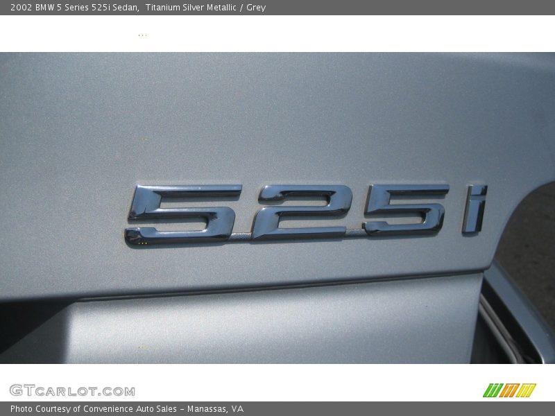 Titanium Silver Metallic / Grey 2002 BMW 5 Series 525i Sedan
