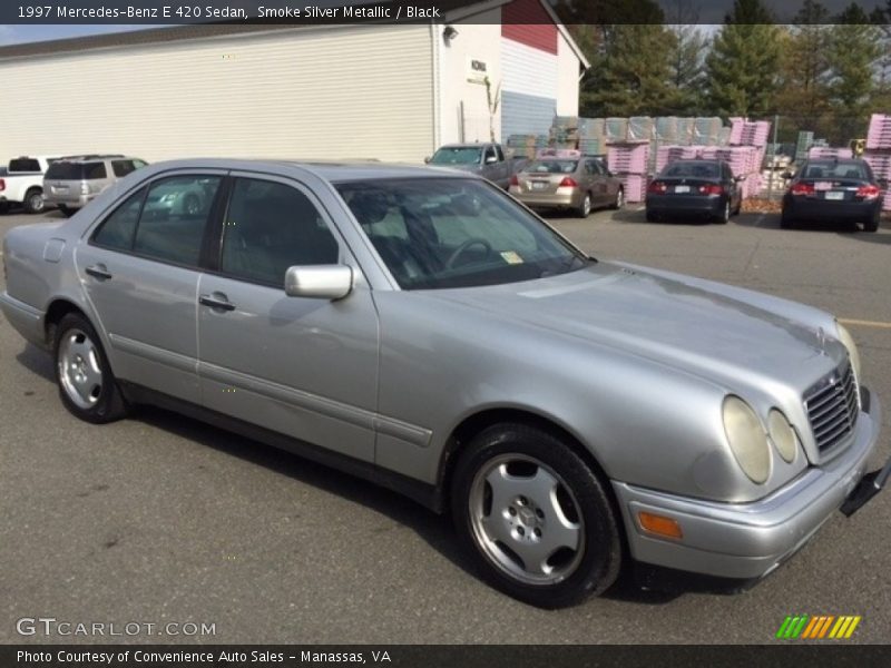 Smoke Silver Metallic / Black 1997 Mercedes-Benz E 420 Sedan