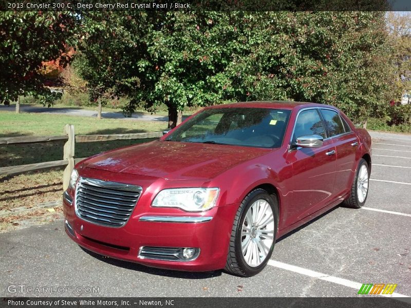 Deep Cherry Red Crystal Pearl / Black 2013 Chrysler 300 C