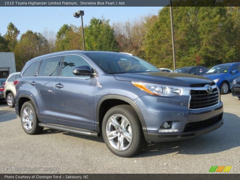 Shoreline Blue Pearl / Ash 2016 Toyota Highlander Limited Platinum