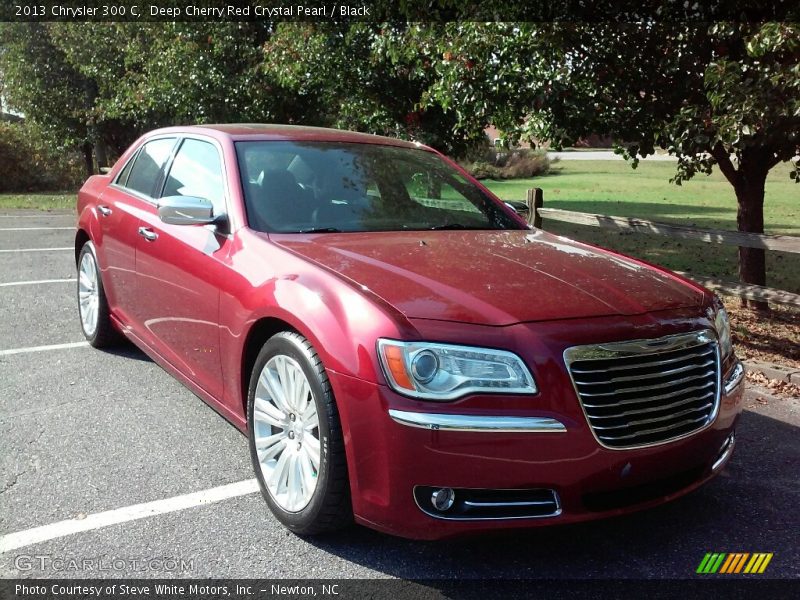 Deep Cherry Red Crystal Pearl / Black 2013 Chrysler 300 C