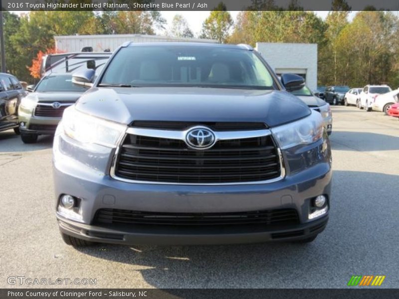Shoreline Blue Pearl / Ash 2016 Toyota Highlander Limited Platinum