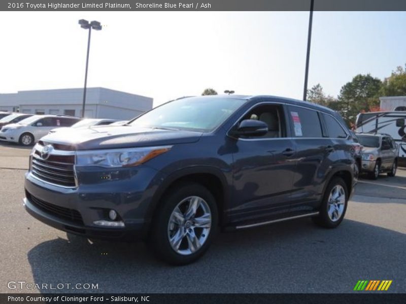 Shoreline Blue Pearl / Ash 2016 Toyota Highlander Limited Platinum