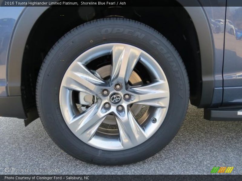Shoreline Blue Pearl / Ash 2016 Toyota Highlander Limited Platinum