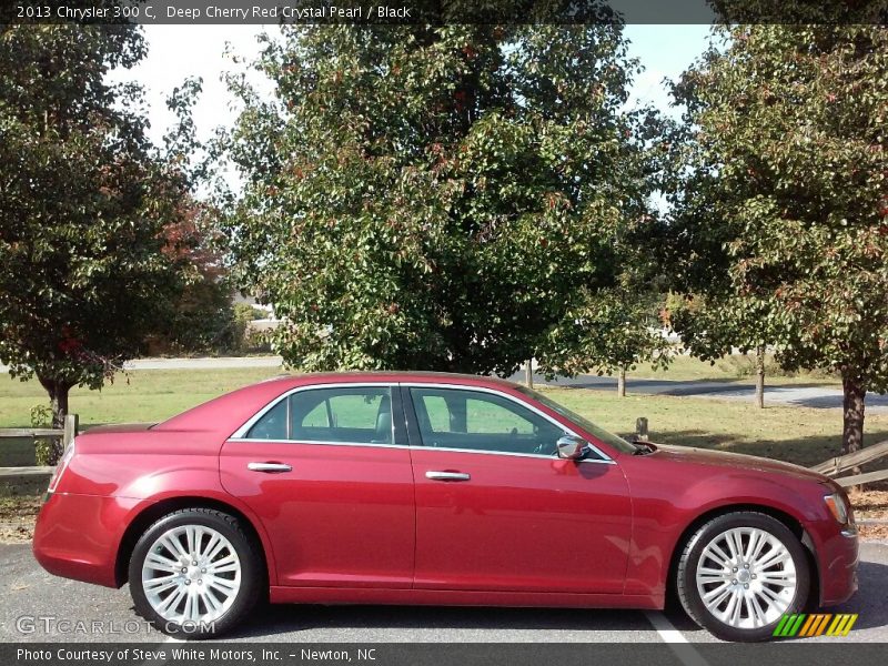Deep Cherry Red Crystal Pearl / Black 2013 Chrysler 300 C