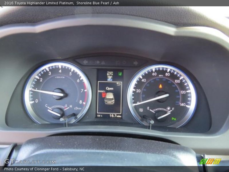 Shoreline Blue Pearl / Ash 2016 Toyota Highlander Limited Platinum