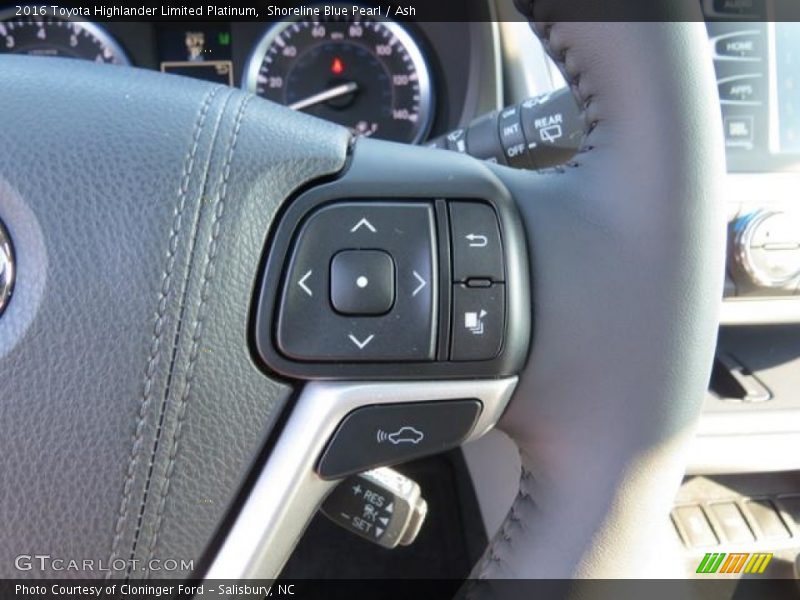 Shoreline Blue Pearl / Ash 2016 Toyota Highlander Limited Platinum