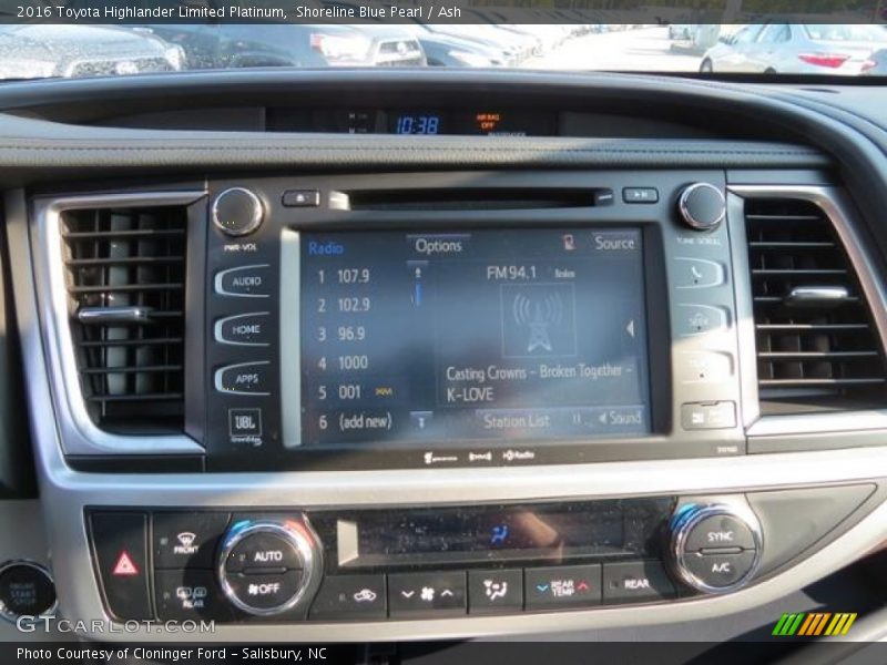Shoreline Blue Pearl / Ash 2016 Toyota Highlander Limited Platinum