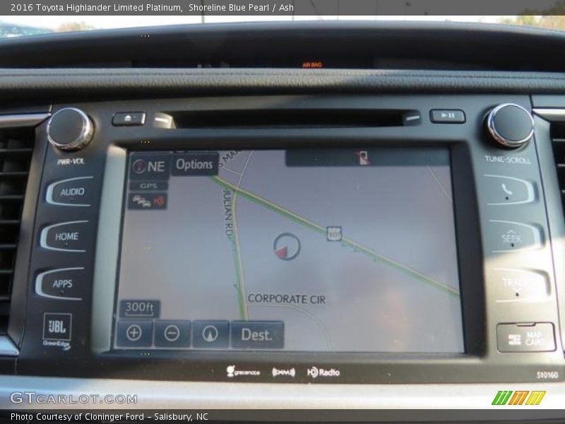 Shoreline Blue Pearl / Ash 2016 Toyota Highlander Limited Platinum