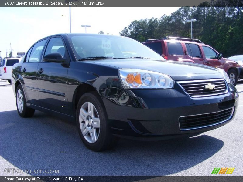 Black / Titanium Gray 2007 Chevrolet Malibu LT Sedan