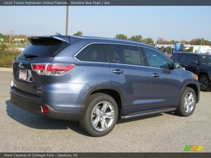 Shoreline Blue Pearl / Ash 2016 Toyota Highlander Limited Platinum