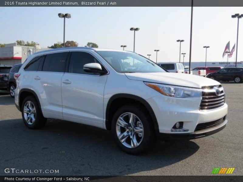 Blizzard Pearl / Ash 2016 Toyota Highlander Limited Platinum