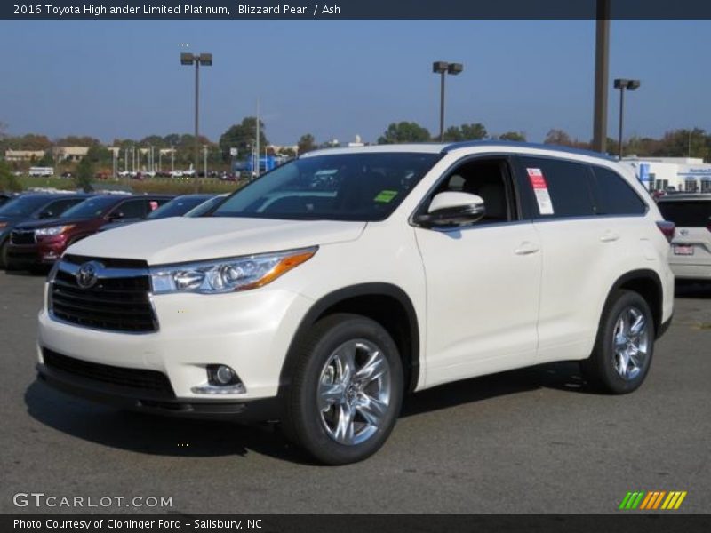Blizzard Pearl / Ash 2016 Toyota Highlander Limited Platinum