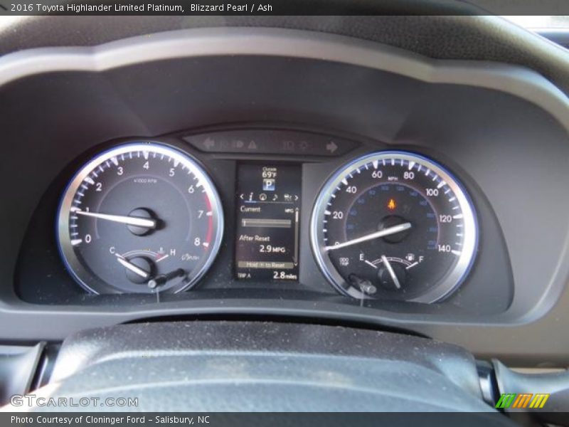 Blizzard Pearl / Ash 2016 Toyota Highlander Limited Platinum