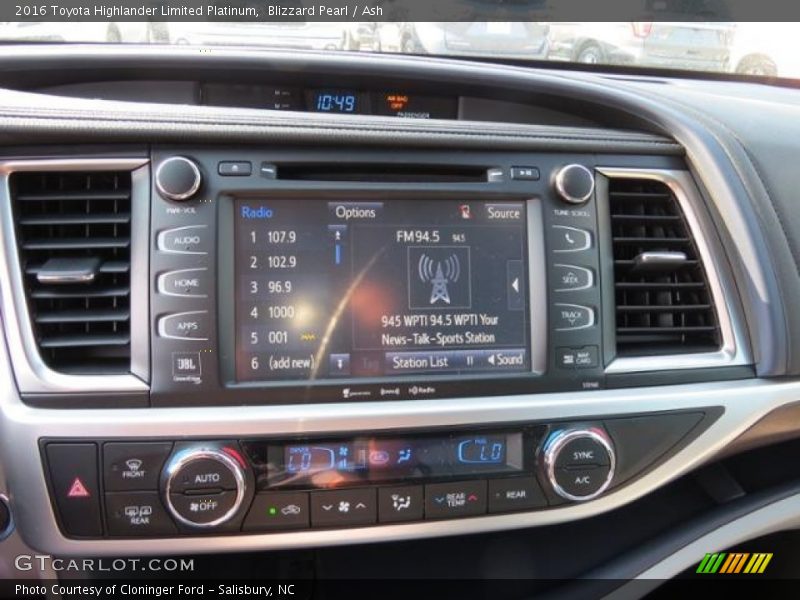 Blizzard Pearl / Ash 2016 Toyota Highlander Limited Platinum
