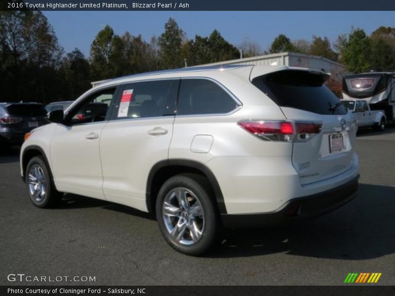 Blizzard Pearl / Ash 2016 Toyota Highlander Limited Platinum