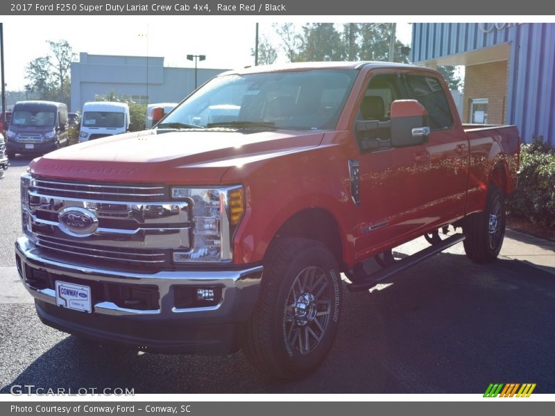 Race Red / Black 2017 Ford F250 Super Duty Lariat Crew Cab 4x4