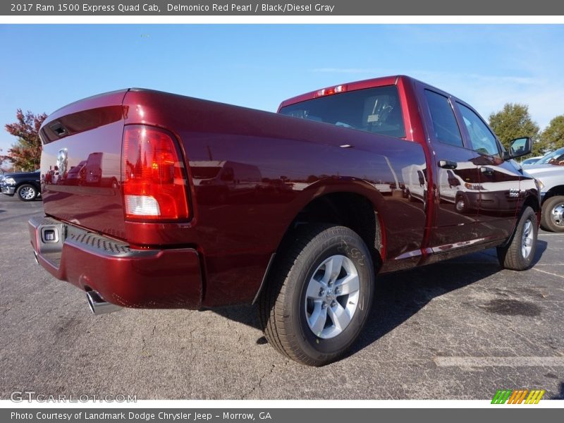 Delmonico Red Pearl / Black/Diesel Gray 2017 Ram 1500 Express Quad Cab