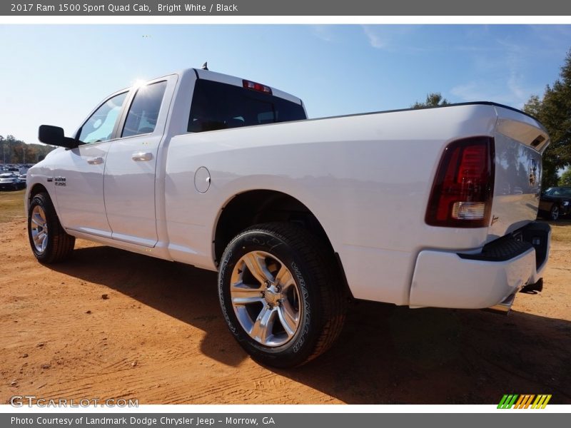 Bright White / Black 2017 Ram 1500 Sport Quad Cab