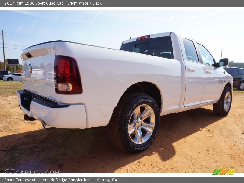 Bright White / Black 2017 Ram 1500 Sport Quad Cab