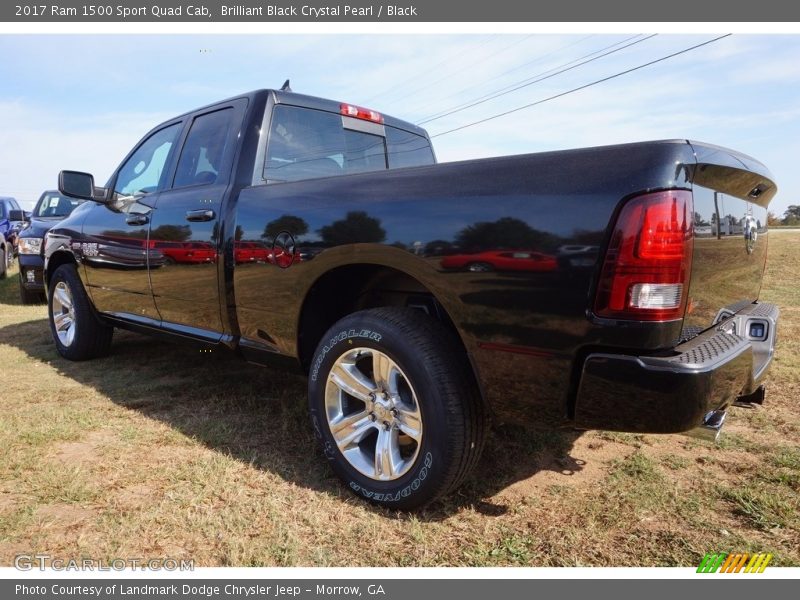 Brilliant Black Crystal Pearl / Black 2017 Ram 1500 Sport Quad Cab