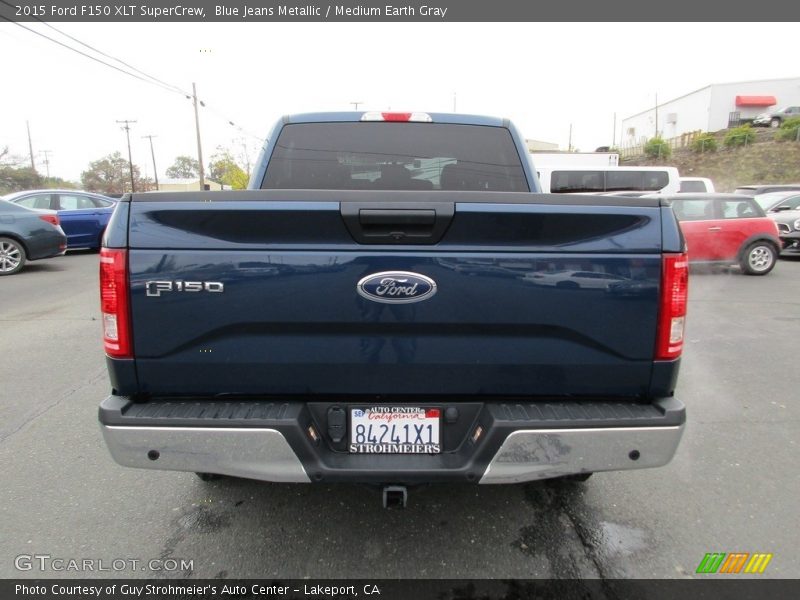Blue Jeans Metallic / Medium Earth Gray 2015 Ford F150 XLT SuperCrew
