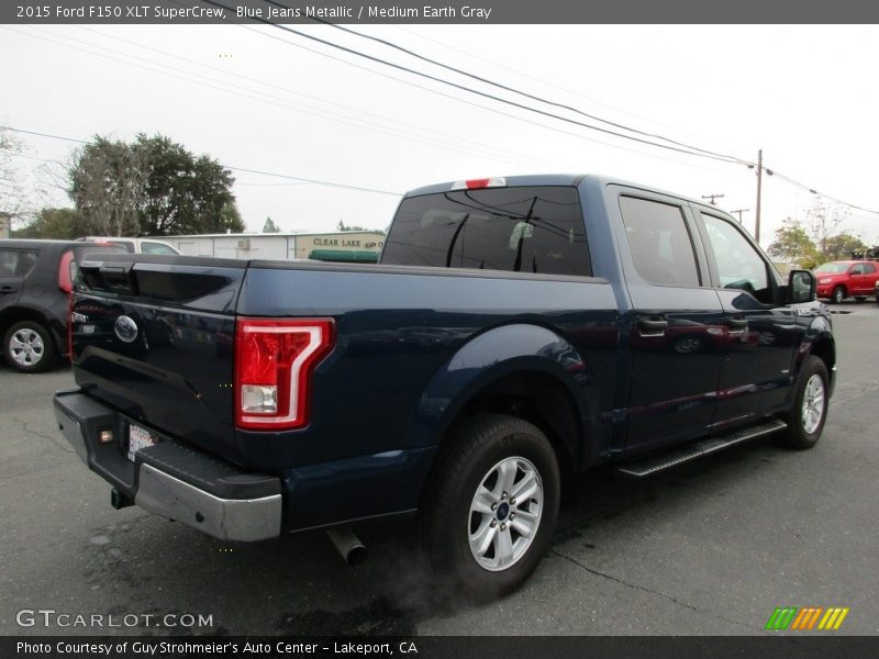 Blue Jeans Metallic / Medium Earth Gray 2015 Ford F150 XLT SuperCrew