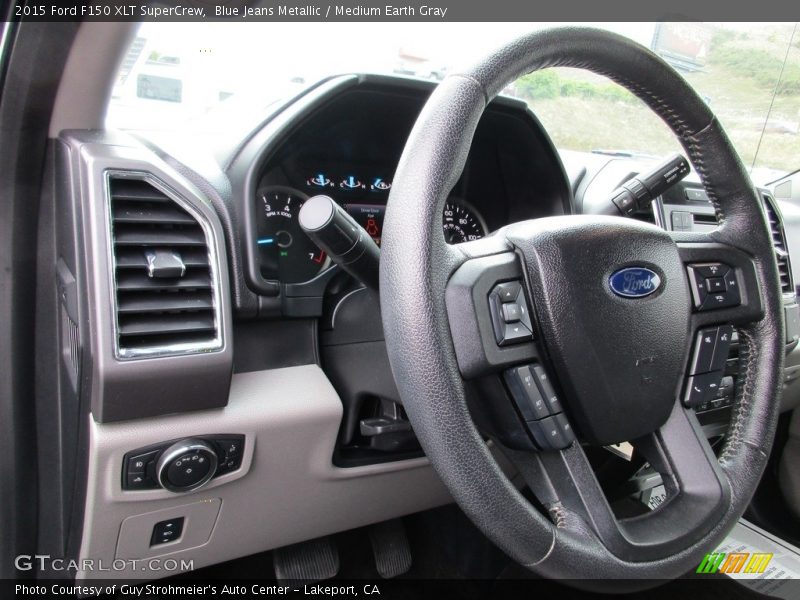 Blue Jeans Metallic / Medium Earth Gray 2015 Ford F150 XLT SuperCrew