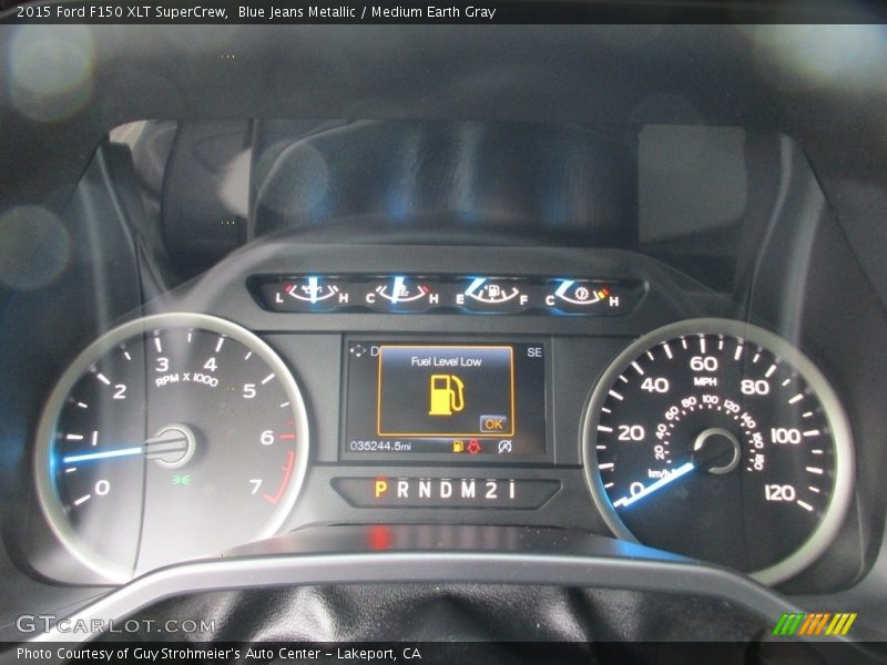 Blue Jeans Metallic / Medium Earth Gray 2015 Ford F150 XLT SuperCrew
