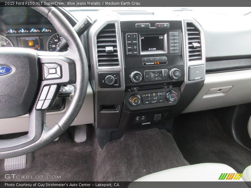 Blue Jeans Metallic / Medium Earth Gray 2015 Ford F150 XLT SuperCrew